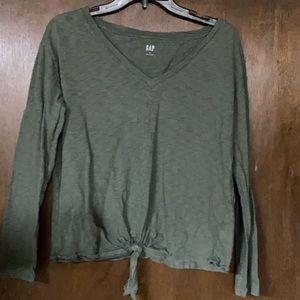Gap Green Front Tie Top - Size M